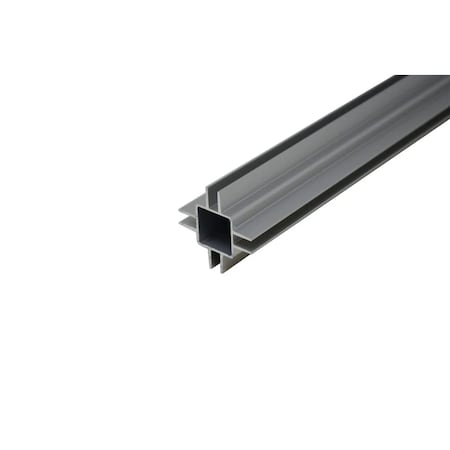 Eztube 3-Way Extended Captive Fin for 1/4in Panel  White, 48in L x 1in W x 1in H, QR 1 End 100-290S WH 1QR 4